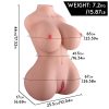 Pembe Tilki Büyük Boy Realistik Torso Mastürbatör 7.2 kg - Görsel 10