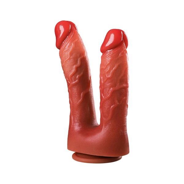 Pembe Tilki Çift Başlı Realistik Dildo 21.5 cm - 19 cm - Görsel 3