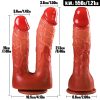 Pembe Tilki Çift Başlı Realistik Dildo 21.5 cm - 19 cm - Görsel 5