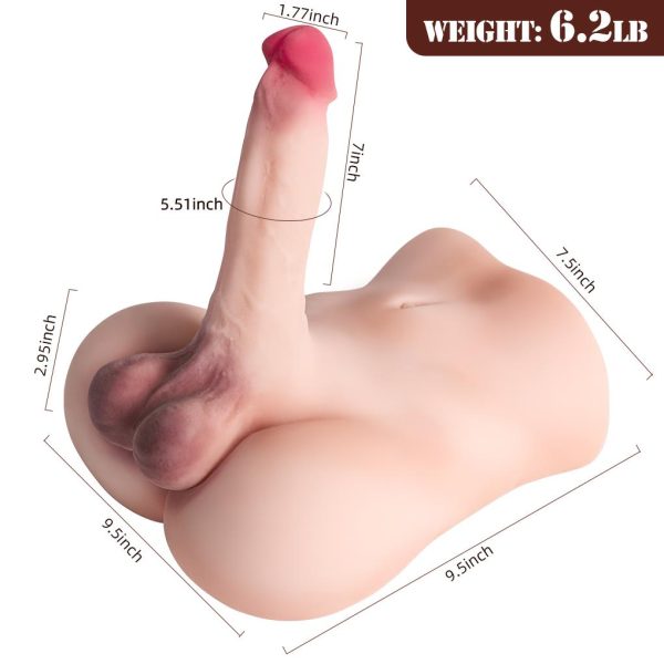 Pembe Tilki Esnek Penisli Realistik Kalça Mastürbatörü - Görsel 3