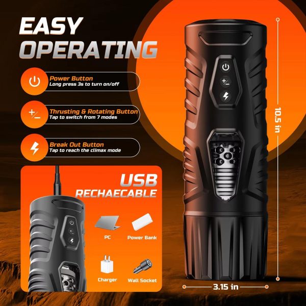 Pembe Tilki Güçlü Otomatik Erkek Mastürbatör - Görsel 5