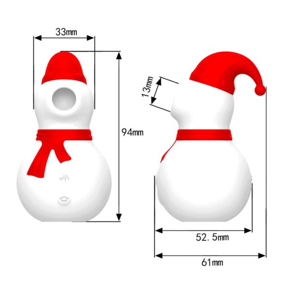 Pembe Tilki Kardan Adam Tasarımlı Vakumlu Klitoris Uyarıcı - Görsel 7