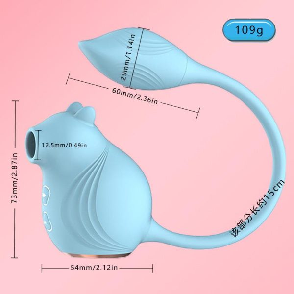 Pembe Tilki Klitoral Uyarıcılı Sincap Vibratör Beyaz - Görsel 2