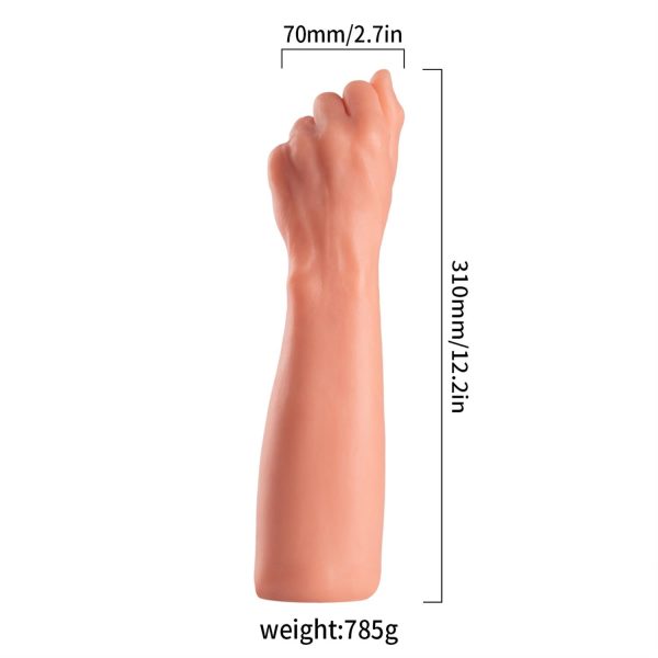 Pembe Tilki Kol Şeklinde Realistik Dildo 32 cm - Görsel 4