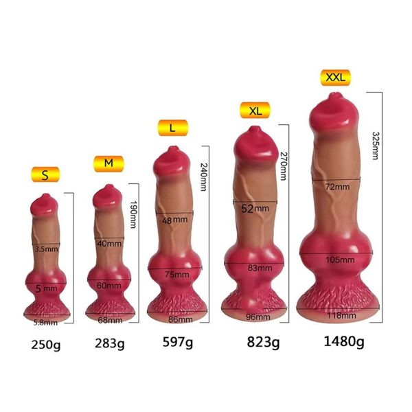 Pembe Tilki Realistik Köpek Dildo 18 cm - Görsel 6