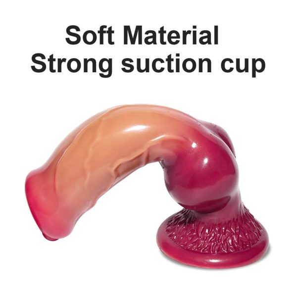 Pembe Tilki Realistik Köpek Dildo 19 cm - Görsel 3