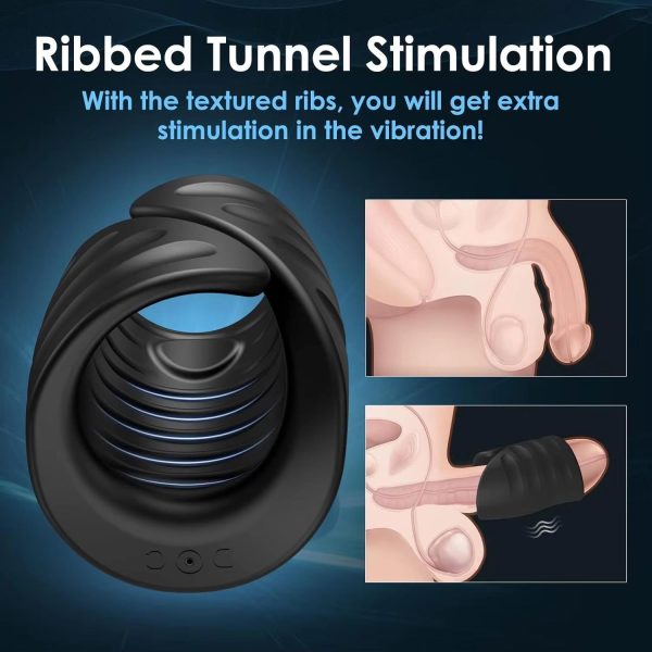 Pembe Tilki Ribbed Tunnel Titreşimli Mastürbatör - Görsel 6