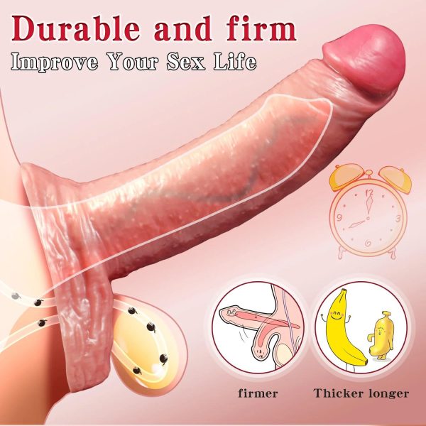 Pembe Tilki Silikon Penis Kılıfı L Beden (16 cm) - Görsel 4