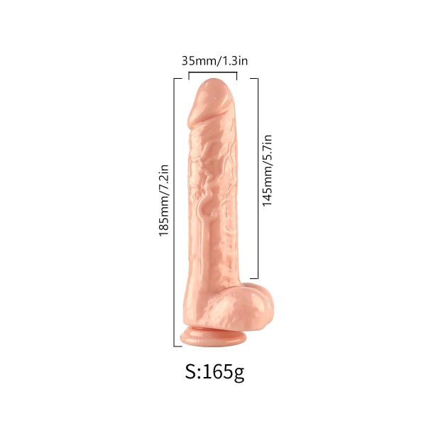 Pembe Tilki Vakum Tabanlı Ten Rengi Realistik Dildo 16cm - Görsel 7