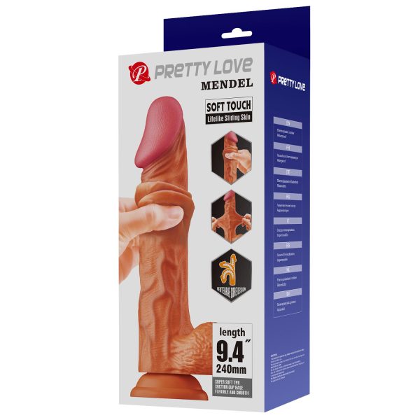 Pretty Love Mendel 24 cm Omurgalı Realistik Dildo - Görsel 8