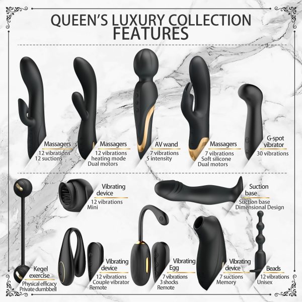 Queen’s Luxury Collection 12 Parça Golden Black Çift Seti - Görsel 2