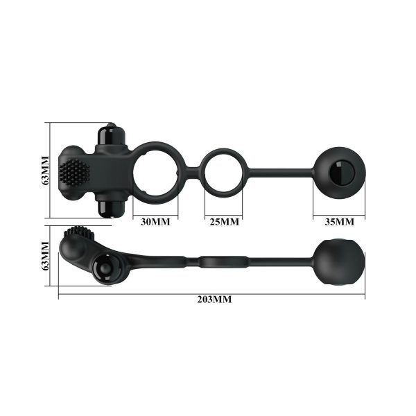 Pretty Love Vibrasyonlu Penis Halkası & Anal Uyarıcı Ağırlık - Görsel 7