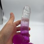 teşhir - 17.5 cm realistik şeffaf dildo