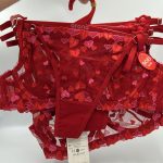 Lingerie takımı 90B KIRMIZI KALP DESENLİ